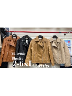 Kurtki skórzane damskie , Size 2-6xl ,paczka 5szt ,1 kolor