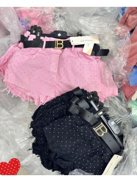 Spodenki jeans dzieciece wloski 6-16 lat, paczka 6szt, 1 kolor