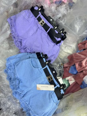 Spodenki jeans dzieciece wloski 6-16 lat, paczka 6szt, 1 kolor