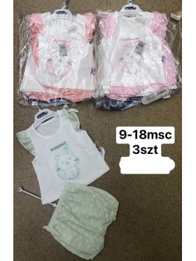 Komplety DZIECIĘCA ,size 9-18m,paczka 3szt,1kolor