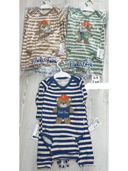 Komplety DZIECIĘCA ,size 3-9m,paczka 2szt,1kolor