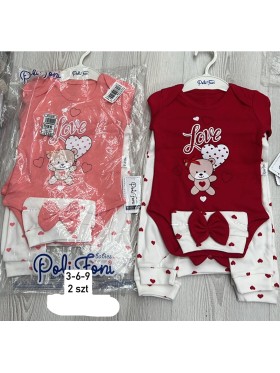 Komplety DZIECIĘCA ,size 3-9m,paczka 2szt,1kolor