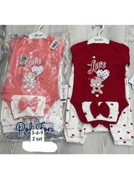 Komplety DZIECIĘCA ,size 3-9m,paczka 2szt,1kolor