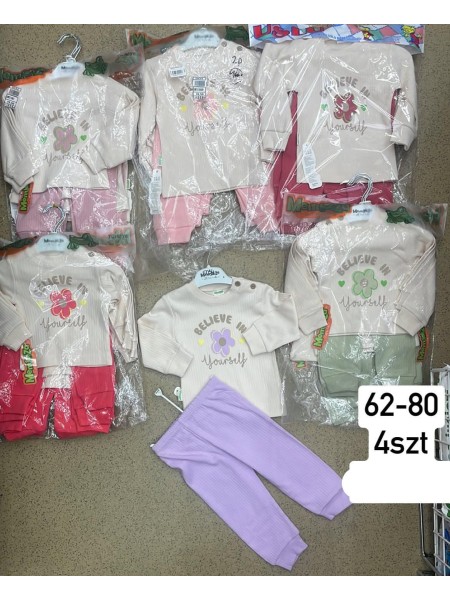 Komplety DZIECIĘCA ,size 62-80,paczka 4szt,1kolor