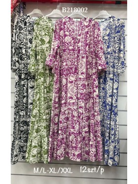Sukienki damskie , Size m-2xl ,paczka 12szt,mix kolor