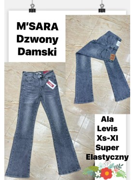 Jeansy damskie M'sara,size xs-xl, paczka 12szt,