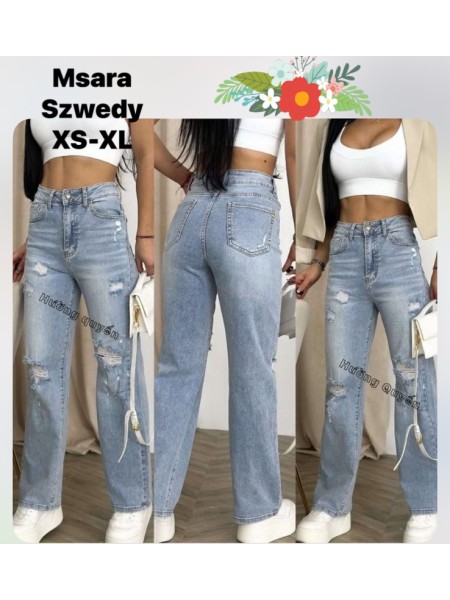 Jeansy damskie M'sara,size xs-xl, paczka 10szt,