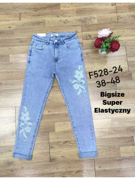 Jeansy damskie ,size 38-48, paczka 12szt,
