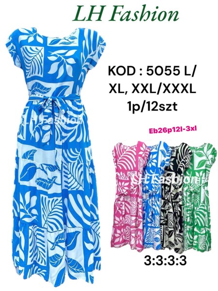 Sukienki damskie , Size l-3xl ,paczka 12szt,mix kolor