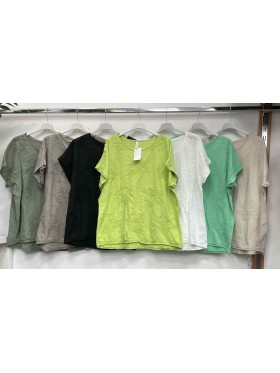 Bluzki damskie Włoskie , Size uni,paczka 6szt,mix kolor