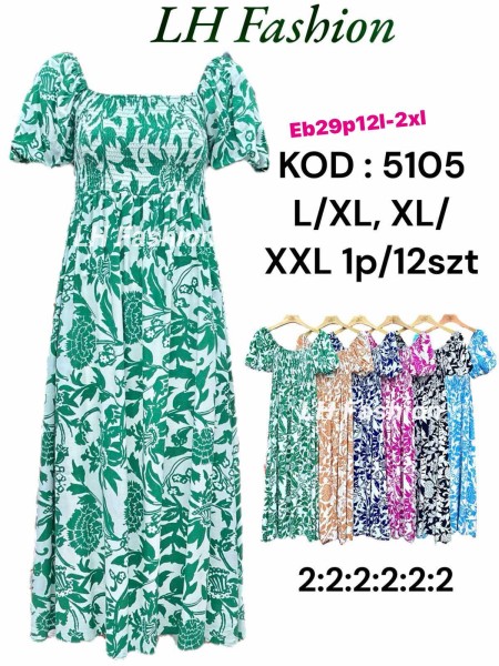Sukienki damskie , Size l-2xl ,paczka 12szt,mix kolor