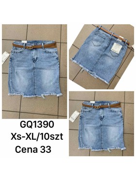 Spódnica krótka Jeansowa damska ,size xs-xl, paczka 10szt,