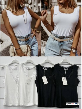 Bluzki damskie Włoskie , Size uni,paczka 6szt,mix kolor