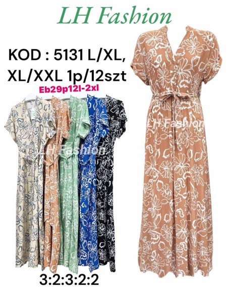 Sukienki damskie , Size l-2xl ,paczka 12szt,mix kolor