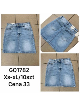 Spódnica krótka Jeansowa damska ,size xs-xl, paczka 10szt,