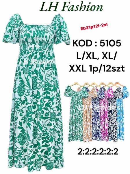 Sukienki damskie , Size l-2xl ,paczka 12szt,mix kolor