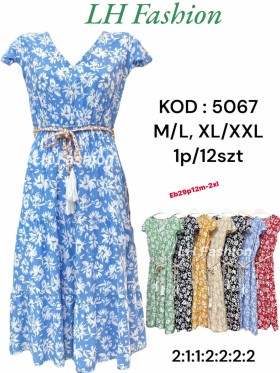 Sukienki damskie , Size m-2xl ,paczka 12szt,mix kolor