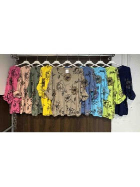 Bluzki damskie Włoskie , Size uni,paczka 6szt,mix kolor