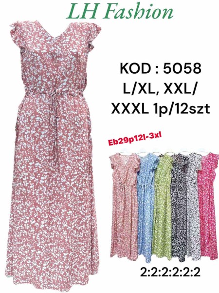 Sukienki damskie , Size l-3xl ,paczka 12szt,mix kolor