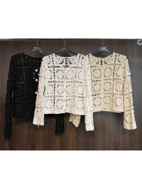 Bluzki damskie Włoskie , Size uni,paczka 6szt,mix kolor