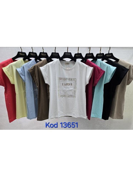 Bluzki damskie Tureckie, size standard ,paczka 12szt mix kolor