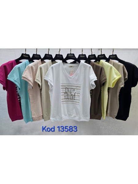 Bluzki damskie Tureckie, size standard ,paczka 12szt mix kolor