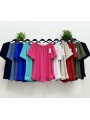 Bluzki Biust do 140cm, długość 75cm damskie Włoskie,size UNI, paczka 6szt,mix kolor