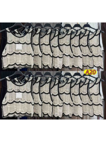 Bluzki damskie Włoskie , Size uni,paczka 6szt,1kolor