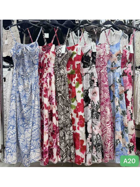 Sukienki damskie Włoskie , Size uni,paczka 6szt,mix kolor