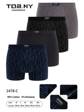 BOKSERKI MĘSKIE .SIZE: M -3XL (24 SZT/PACZKA) KOLOR JAK NA ZDZIĘCIU