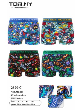 BOKSERKI MĘSKIE .SIZE: m -2xl (24 SZT/PACZKA) KOLOR JAK NA ZDZIĘCIU