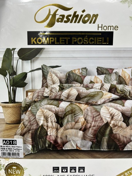 Komplet pościeli 100% satyna - bawełna 3 Częściowy Rozmiar : 200/220cm