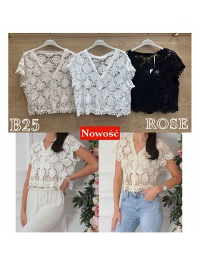 Bluzki damskie Włoskie , Size uni,paczka 6szt,mix kolor