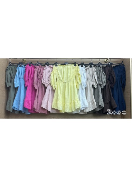 Sukienki damskie Włoskie , Size uni,paczka 6szt,mix kolor