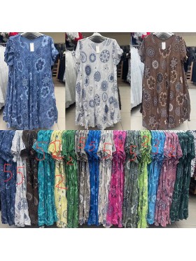 Sukienki damskie wloskie , Size uni,paczka 6szt,mix kolor
