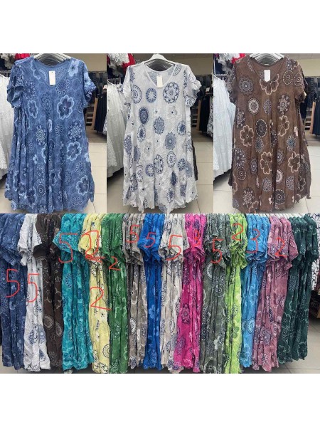 Sukienki damskie wloskie , Size uni,paczka 6szt,mix kolor