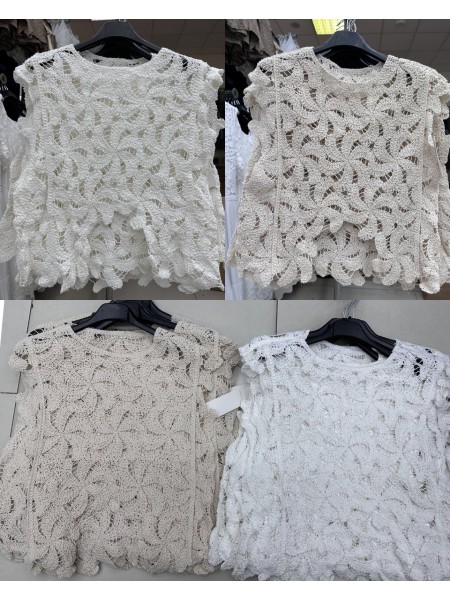 Bluzki damskie wloskie , Size uni,paczka 6szt,mix kolor