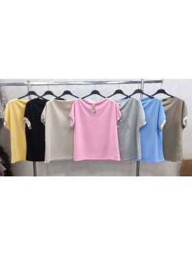 Bluzki damskie wloskie , Size uni,paczka 6szt,mix kolor