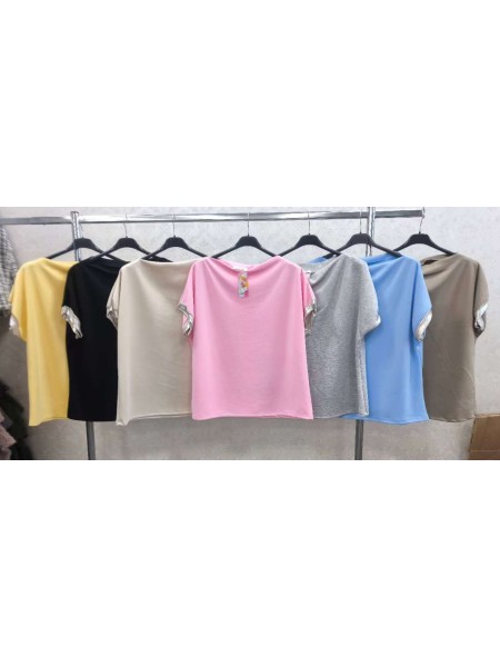 Bluzki damskie wloskie , Size uni,paczka 6szt,mix kolor