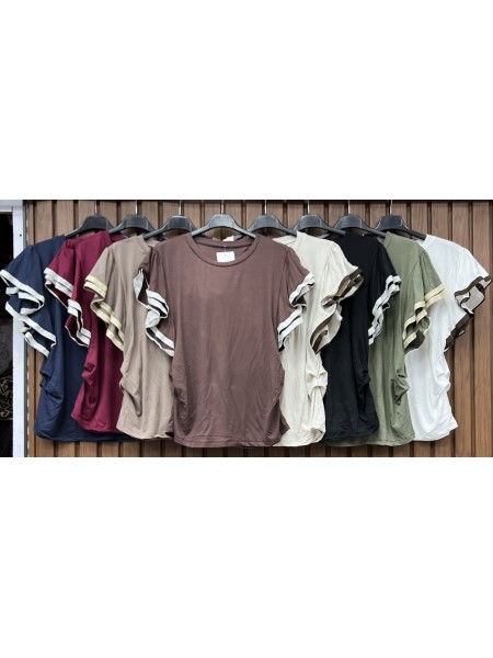 Bluzki damskie wloskie , Size uni,paczka 6szt,mix kolor