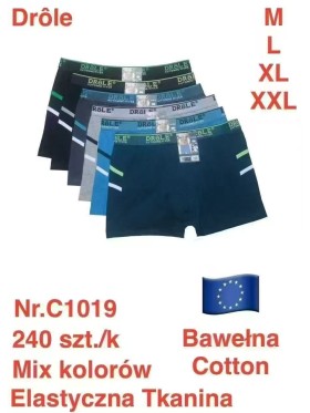 BOKSERKI MĘSKIE .SIZE: m -2xl (24 SZT/PACZKA) KOLOR JAK NA ZDZIĘCIU
