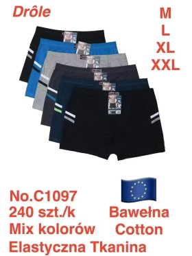 BOKSERKI MĘSKIE .SIZE: m -2xl (24 SZT/PACZKA) KOLOR JAK NA ZDZIĘCIU