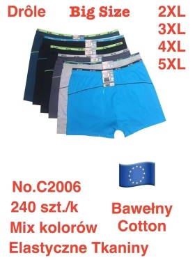 BOKSERKI MĘSKIE .SIZE: 2XL -5XL (24 SZT/PACZKA) KOLOR JAK NA ZDZIĘCIU