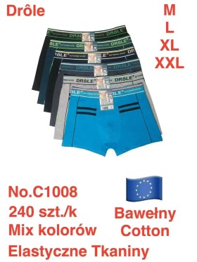 BOKSERKI MĘSKIE .SIZE: m -2xl (24 SZT/PACZKA) KOLOR JAK NA ZDZIĘCIU