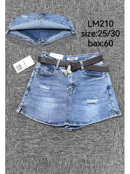 Spódnica krótka  jeansowa damska ,size 25-30, paczka 12szt,