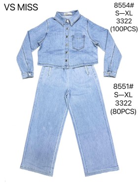 Kurtki jeansowe damskie ,size s-xl, paczka 10szt,