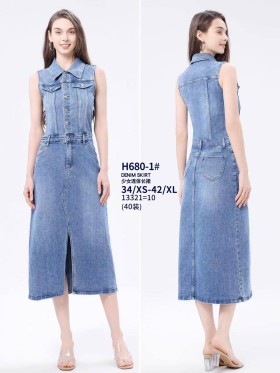 Sukienki Jeansowe damskie ,size 34-42, paczka 10szt,