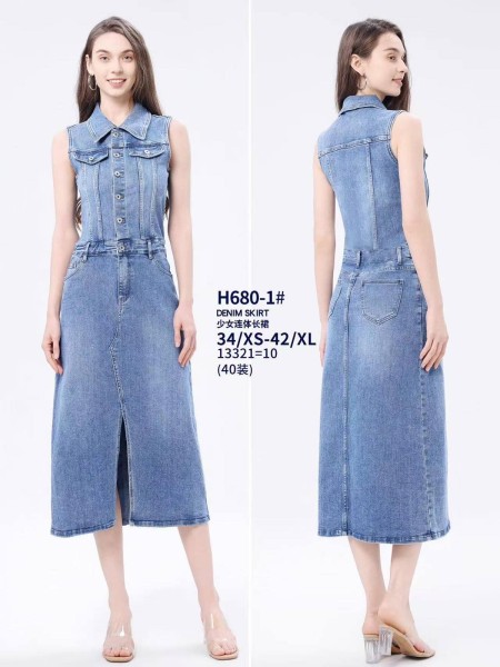 Sukienki Jeansowe damskie ,size 34-42, paczka 10szt,