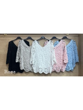 Bluzki damskie Włoskie , Size uni,paczka 6szt,mix kolor