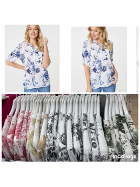 Bluzki damskie Włoskie , Size uni,paczka 6szt,mix kolor